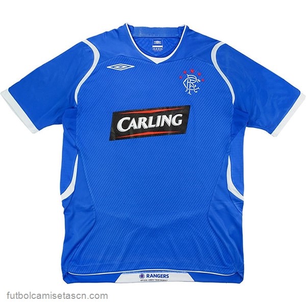 Tailandia Camiseta Rangers 1ª Retro 2008 2009 Azul